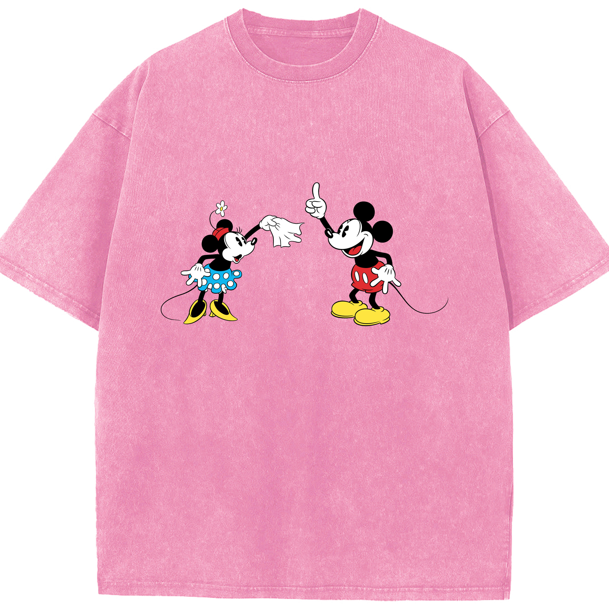（画像用） ミッキーマウス Mickey Mouse 綿100% ヴィンテージ風 半袖Tシャツ（フロントプリント）